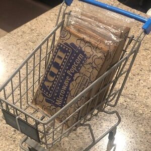 Mini Metal Shopping Cart Basket  - Removable Walmart Sign